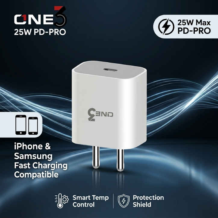 ONE3 25W PD-PRO Fast Mobile Charger Features