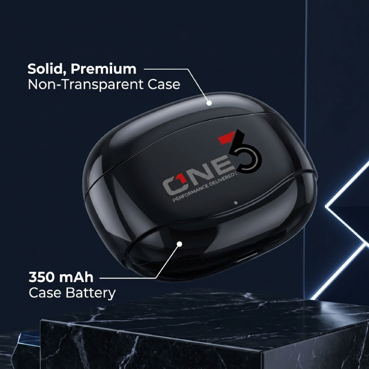 ONE3 Air 280 TWS Earbuds case ONE3 Air 280 TWS Earbuds charging case with 350 mAh battery branding
